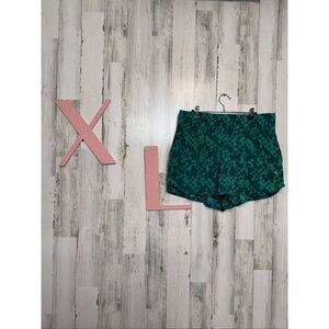 JoyLab Green Geometric Active Shorts Women’s XL High Waist Workout Running Short